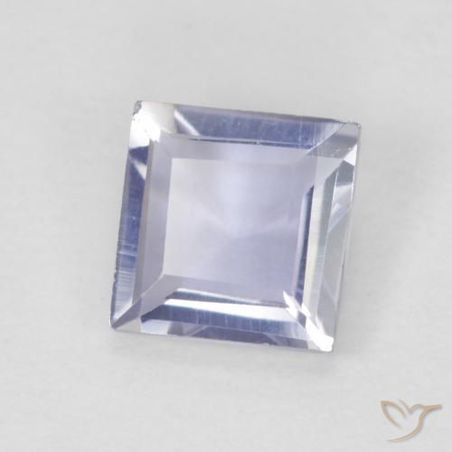 Iolita Medium Light-Violet Natural 0.28ct, Quadrado, VVS