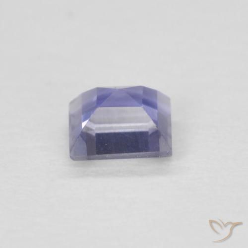 Iolita violeta natural 0,12ct, quadrado, VVS
