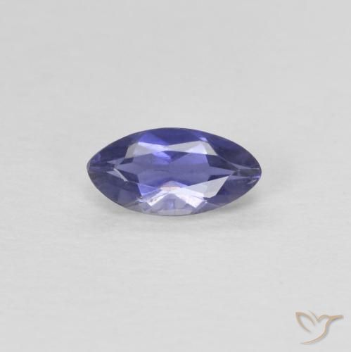 0.27ct Natural Roxo azulado escuro Iolita, Marquesa, VS