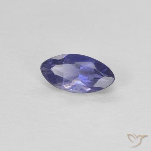 Iolita Roxo azulado escuro Natural 0.27ct, Marquesa, VS