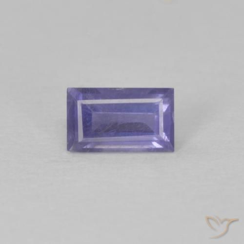 0.28ct Natural Roxo profundo Iolita, baguete, VS