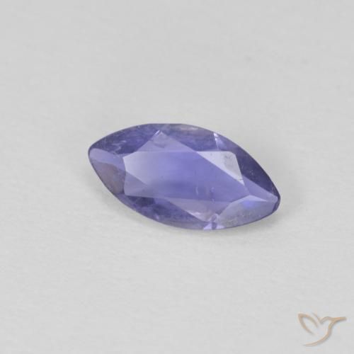 Iolita Roxo azulado escuro Natural 0.39ct, Marquesa, VS