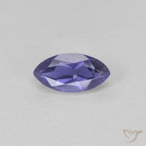 0.26ct Natural Roxo profundo Iolita, Marquesa, VS