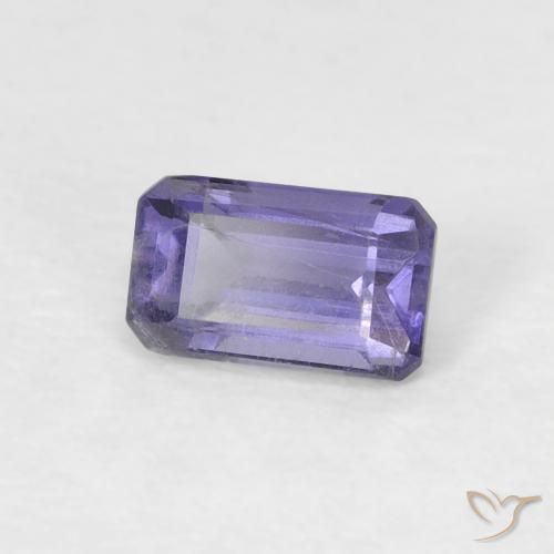 Iolita Azul prateado Natural 0.29ct, Corte Octógono / Esmeralda, VS