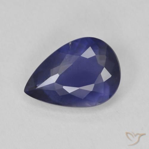 1.81ct Natural Azul profundo Iolita, Formato de pêra, VS