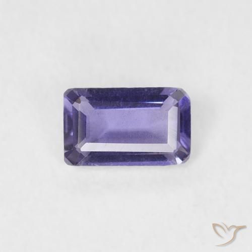 0.21ct Natural Roxo profundo Iolita, Corte Esmeralda, SI