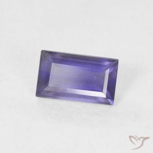 Iolita Roxo azulado escuro Natural 0.26ct, baguete, VS-SI