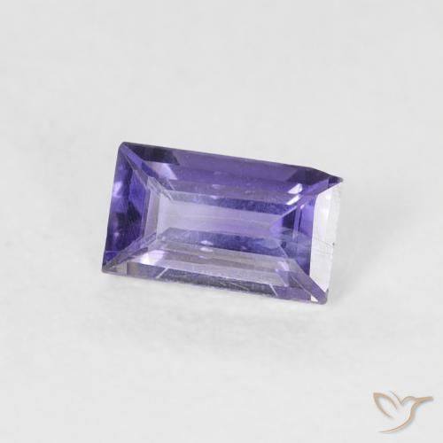 Iolita Violeta escuro Natural 0.24ct, baguete, VS-SI