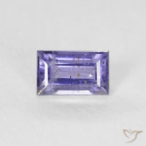 0.30ct Natural Roxo profundo Iolita, baguete, VS-SI