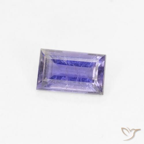Iolita Azul Violeta Intenso Natural 0.24ct, baguete, VS