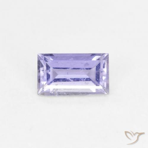 0.27ct Natural Violeta rosado Iolita, baguete, VS