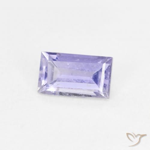 Iolita Violeta rosado Natural 0.27ct, baguete, VS