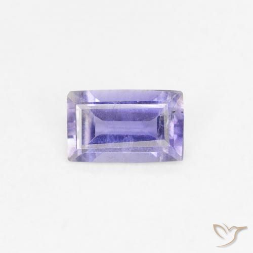 0.18ct Natural Violeta claro médio Iolita, baguete, VS