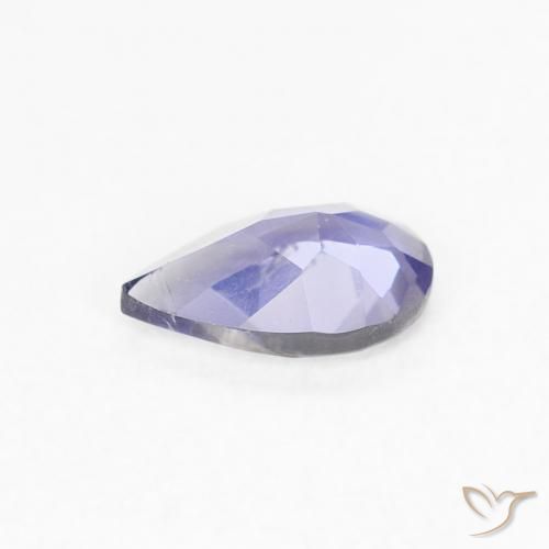 Iolita Azul Violeta Intenso Natural 0.27ct, Formato de pêra, VS