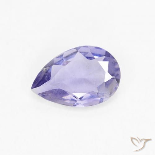 0.28ct Natural Medium Light-Violet Iolita, Formato de pêra, VS