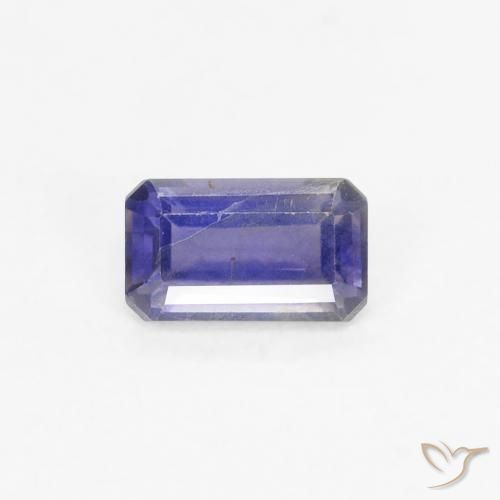 0.27ct Natural Roxo profundo Iolita, Corte Esmeralda, VS