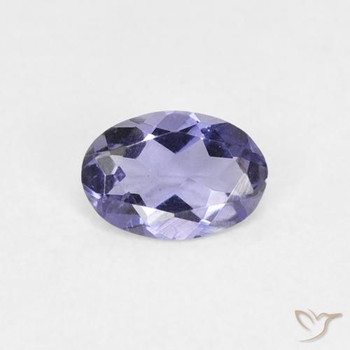 Iolita Azul prateado Natural 0.27ct, Corte Oval, VS