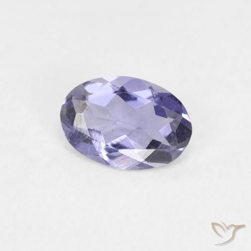 Iolita Azul prateado Natural 0.27ct, Corte Oval, VS