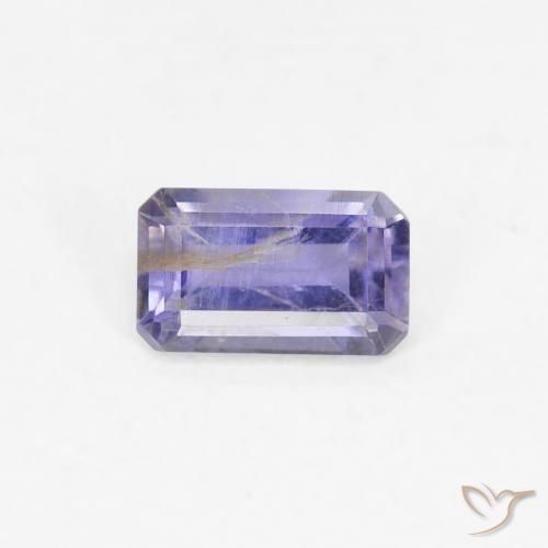 0.27ct Natural Azul prateado Iolita, Corte Esmeralda, VS-SI