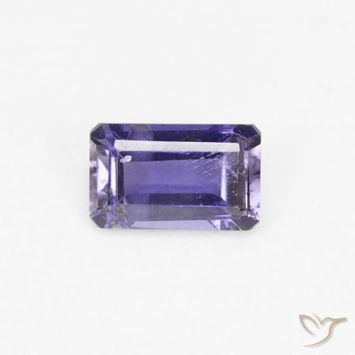 0.26ct Natural Violeta escuro Iolita, Corte Esmeralda, VS-SI