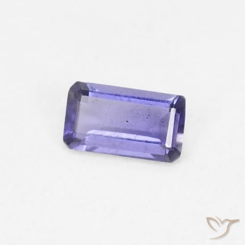 Iolita Roxo azulado escuro Natural 0.21ct, Corte Octógono / Esmeralda, VS-SI