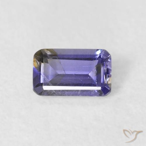 0.26ct Natural Berinjela Violeta Iolita, Corte Esmeralda, VS