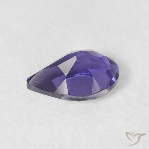 Iolita Berinjela Violeta Natural 0.35ct, Formato de pêra, VS