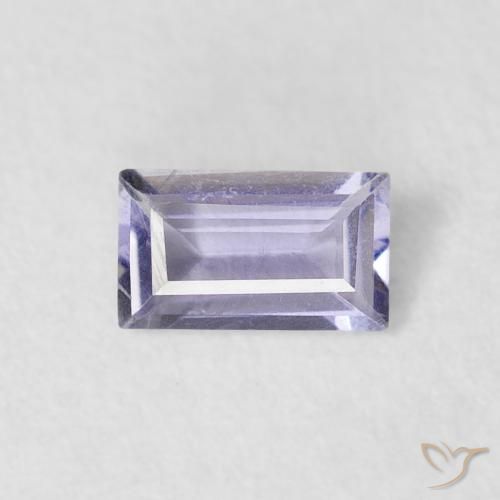 0.18ct Natural Violeta rosado muito claro Iolita, baguete, VS-SI