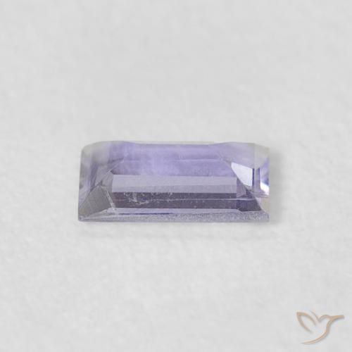 Iolita Violeta rosado muito claro Natural 0.18ct, baguete, VS-SI