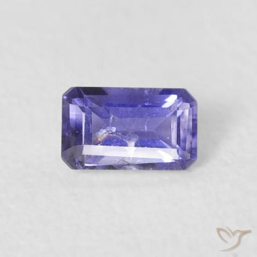 0.27ct Natural Violeta Azul Iolita, Corte Esmeralda, VS-SI