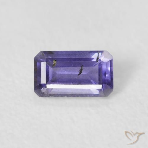 0.27ct Natural Violeta escuro Iolita, Corte Esmeralda, VS-SI