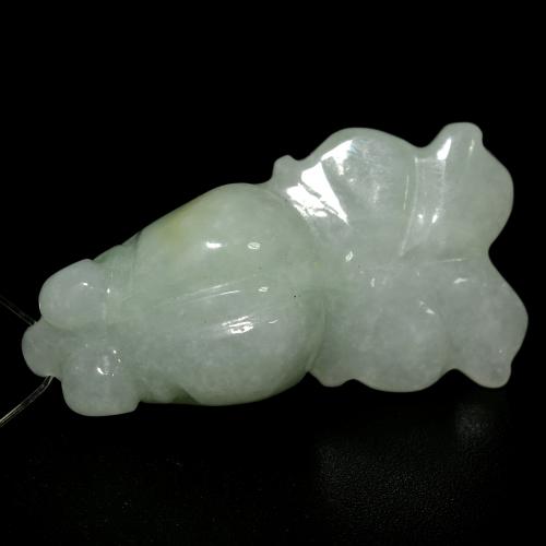 Jade verde natural 21,11ct, forma extravagante, translúcido