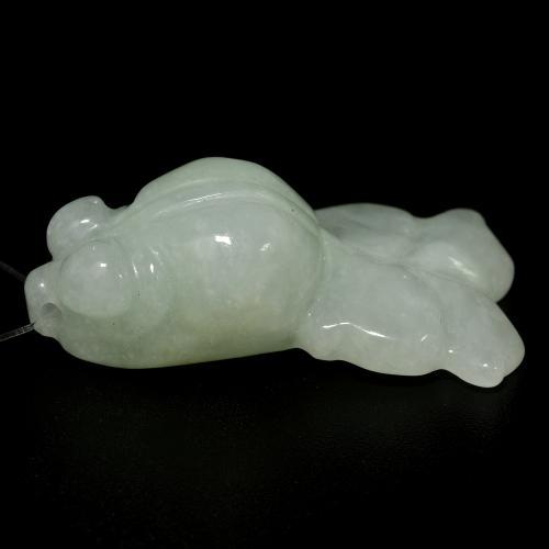 Jade verde natural 21,11ct, forma extravagante, translúcido