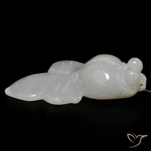 Saída branco acinzentado Natural 64.19ct, Chique, Translúcido