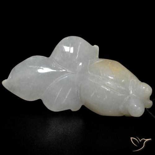 Saída branco acinzentado Natural 64.19ct, Chique, Translúcido