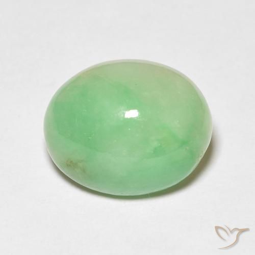 4.36ct Natural verde quente Saída, oval, Opaco