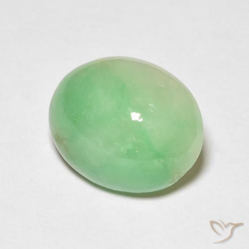 Saída verde quente Natural 4.36ct, oval, Opaco