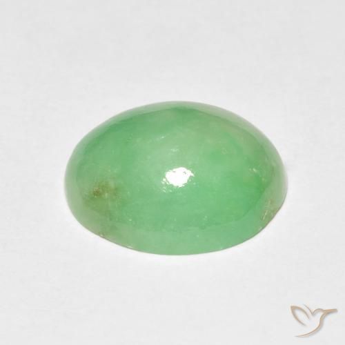 Saída verde quente Natural 4.36ct, oval, Opaco