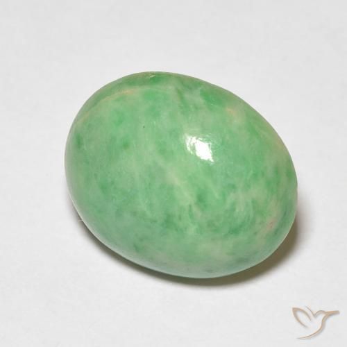 Saída verde quente Natural 4.83ct, oval, Opaco