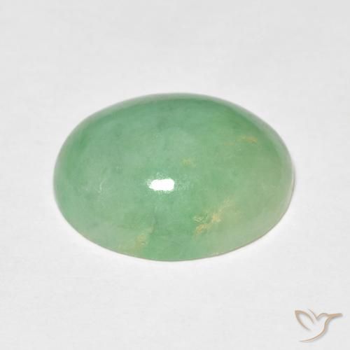 Saída Luz verde Natural 4.93ct, oval, Opaco