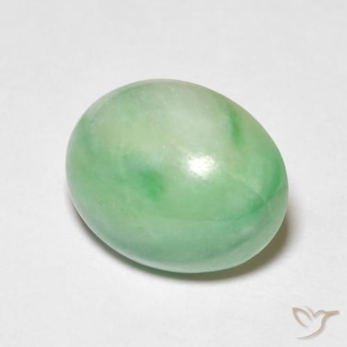 Saída verde quente Natural 5.09ct, oval, Opaco