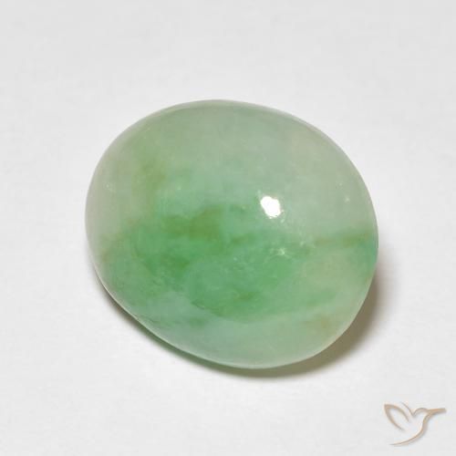 Saída Luz verde Natural 4.15ct, oval, Opaco