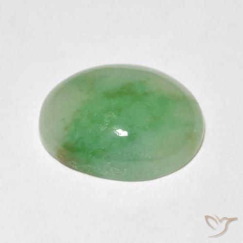 Saída Luz verde Natural 4.15ct, oval, Opaco