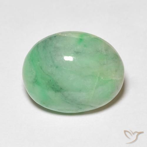 4.88ct Natural Verde médio Saída, oval, Opaco
