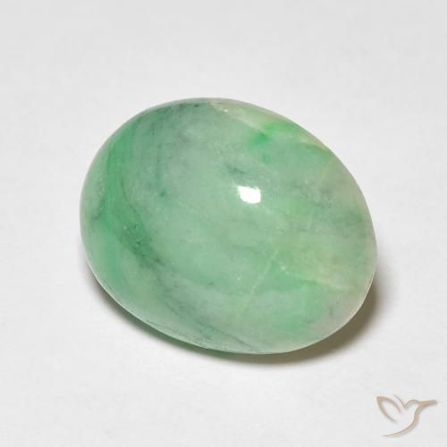 Saída Verde médio Natural 4.88ct, oval, Opaco