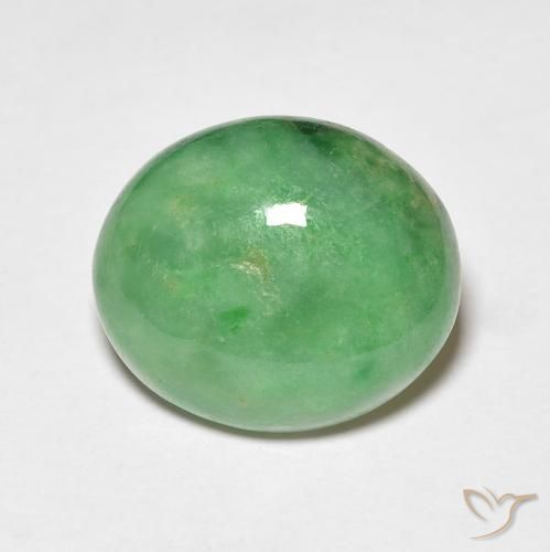 4.21ct Natural Verde médio Saída, oval, Opaco