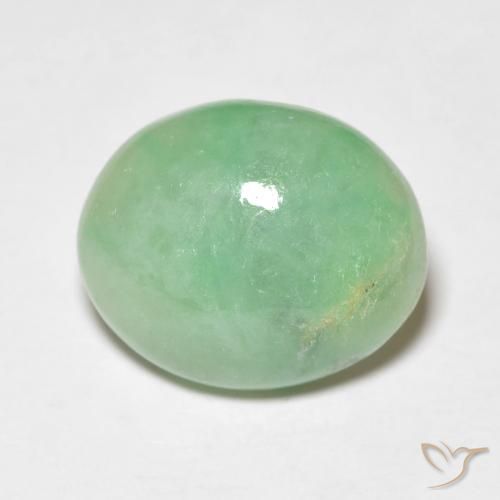 4.81ct Natural Luz verde Saída, oval, Opaco