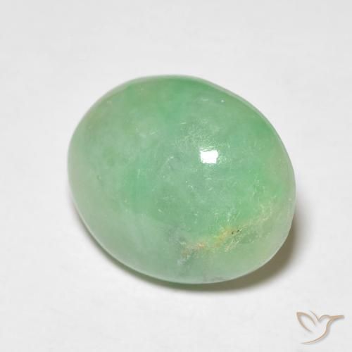 Saída Luz verde Natural 4.81ct, oval, Opaco