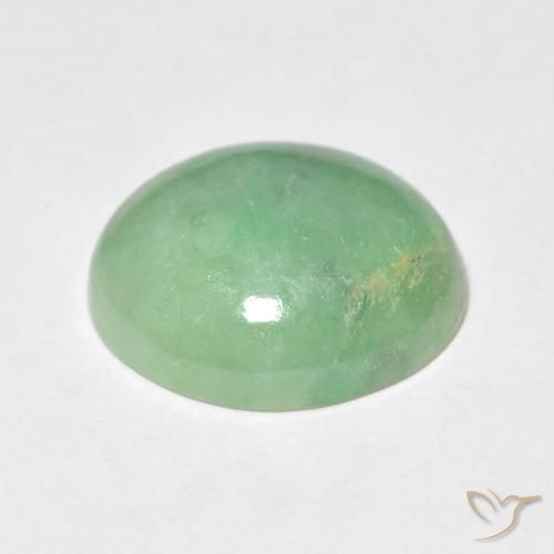 Saída Luz verde Natural 4.81ct, oval, Opaco