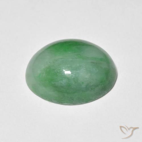 Saída Luz verde Natural 4.69ct, oval, Opaco